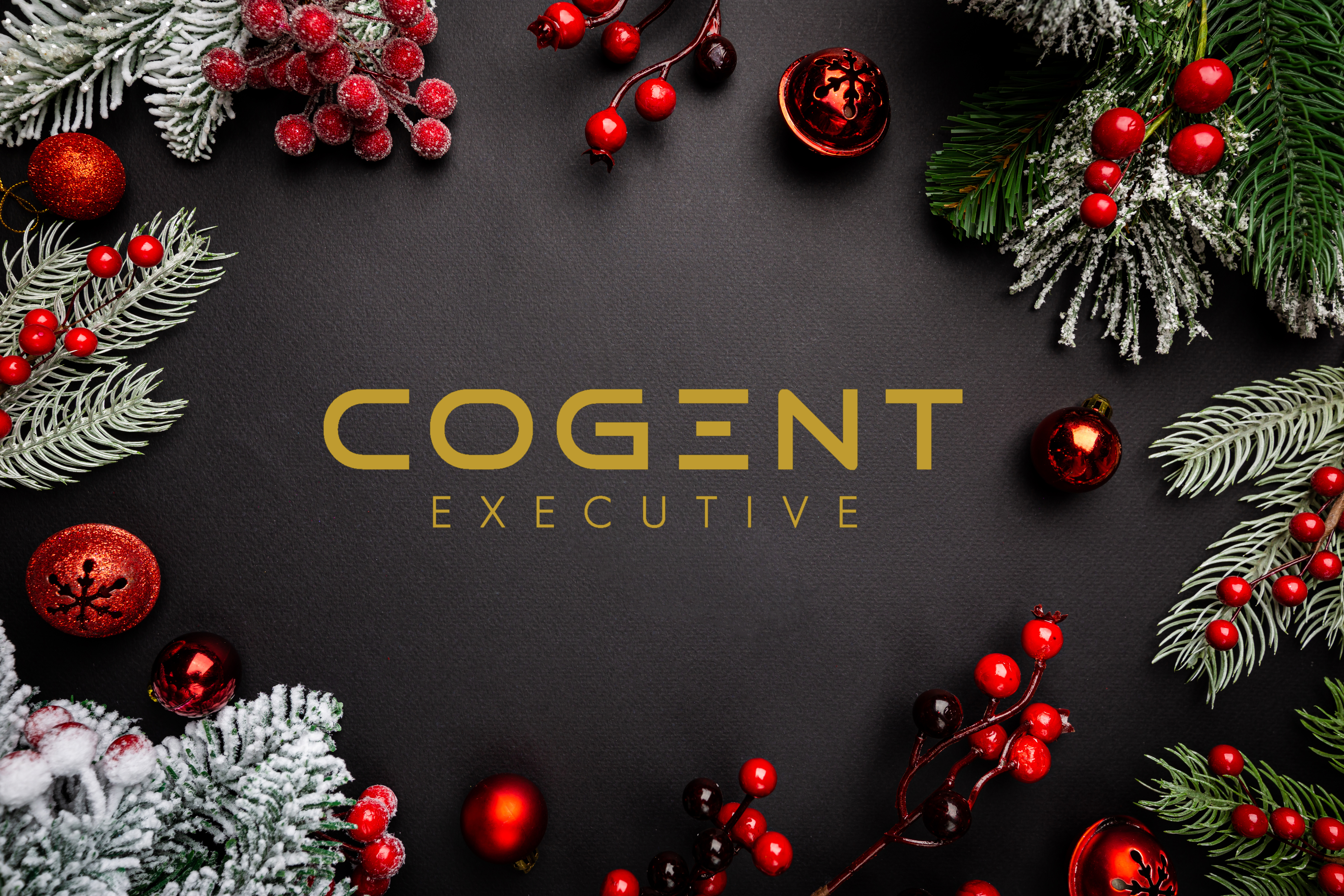 Mery Christmas image with the COGENT Executive Logo.