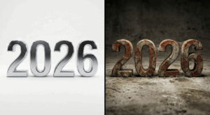 Two 2026 images. One shiny and new, the other, rusty with cobwebs.